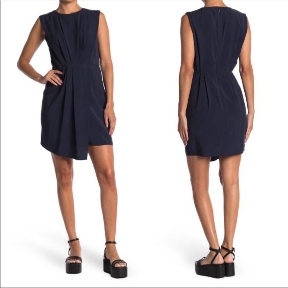CLUB MONACO Navy Blue 'Perdeta' Pleated dress